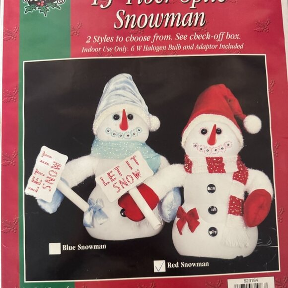 13" Fiber Optic Snowman w/box VIDEO Christmas Let It Snow! - Picture 1 of 5